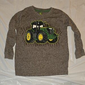 John Deere Boys Brown Long Sleeved Tractor Shirt 6